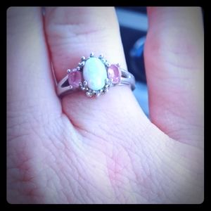 Opal and pink sapphire